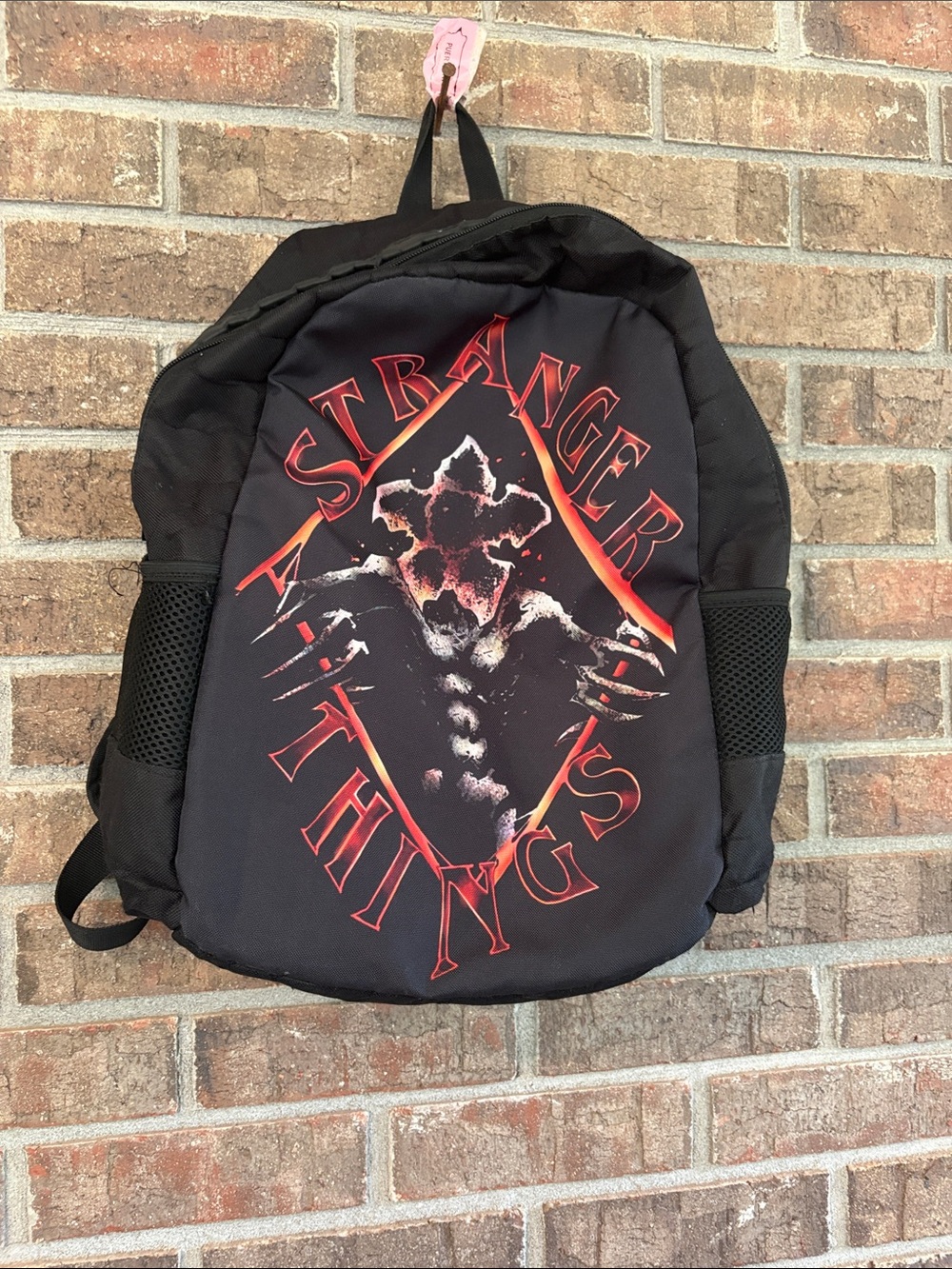 Netflix Black Backpack with Red Graphic - Stranger Things